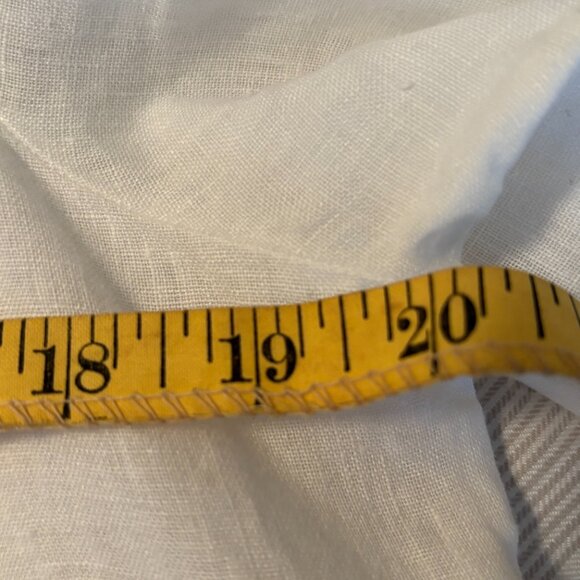 Bryn Walker Linen White Tunic Top with side slits - Picture 11 of 13